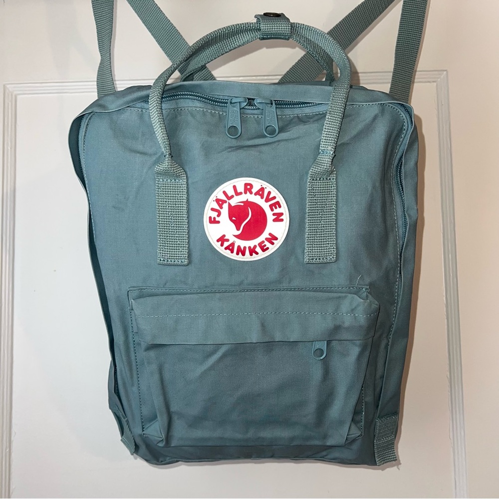 Fjallraven Kanken Sky Blue Fabric Backpack with Laptop Sleeve